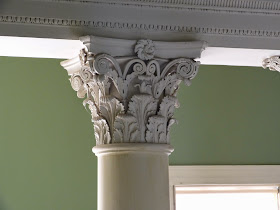 Detail from one of the pillars of the Great Stair, Osterley