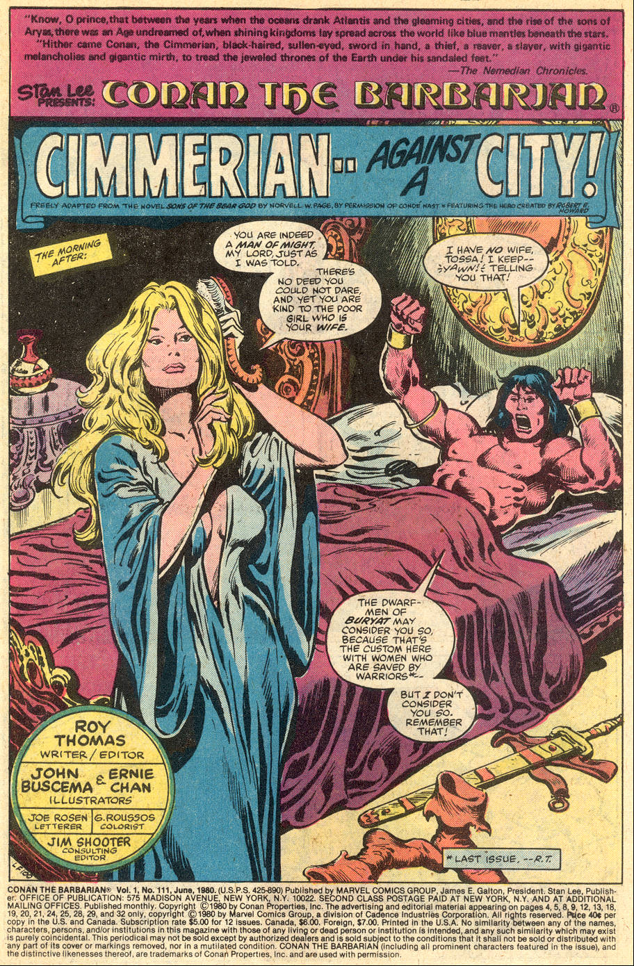 Read online Conan the Barbarian (1970) comic -  Issue #111 - 2