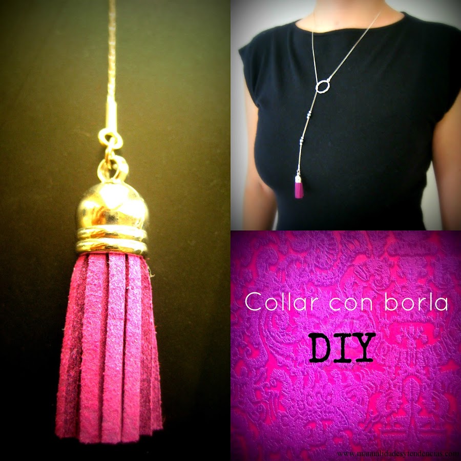 DIY Collar con borla / Tassel necklace / Collier pompom