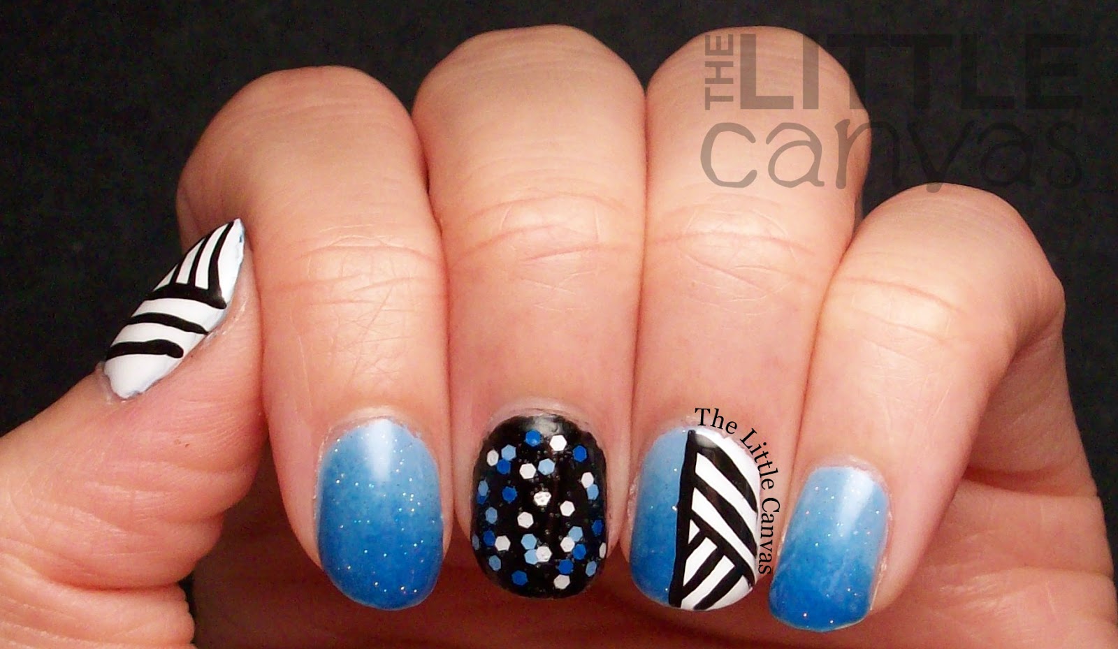 Tribal Nail Art with Sally Hansen Splash The Little Canvas