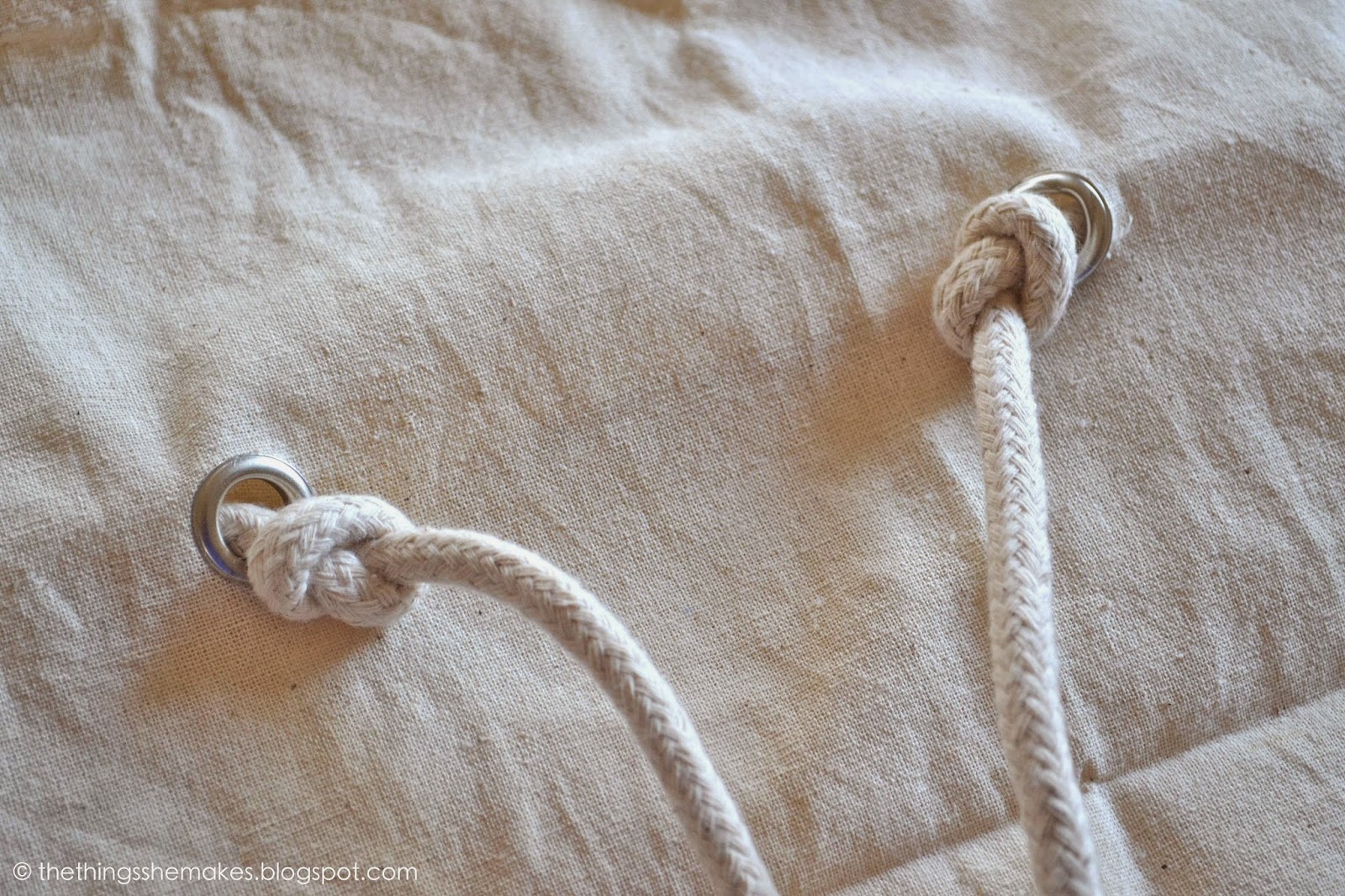 How To Make a Nautical Rope Eyelet Tote The Things She Makes