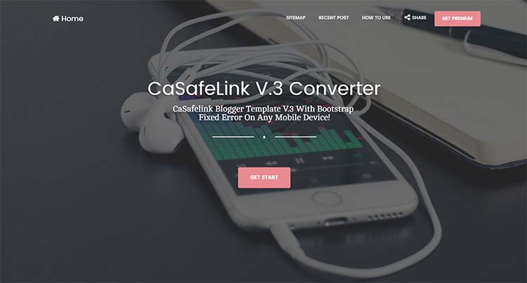 Premium Safelink Blogger Template - Casafelink v3.0