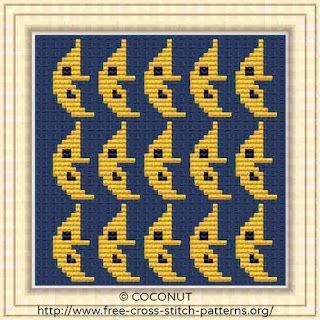 moon cross stitch pattern for free