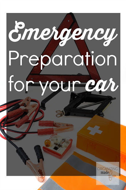 Emergency Preparation In Your Car  :: OrganizingMadeFun.com