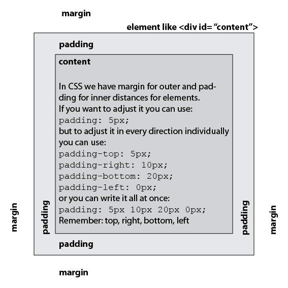 Margin в html