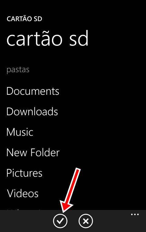 Visualizar arquivos no cartão de memória [Windows Phone]