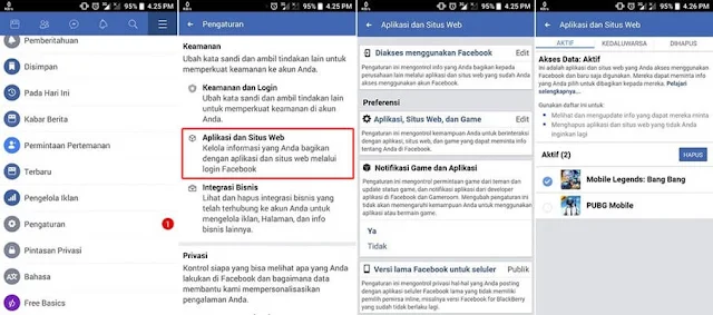 hapus data ml di fb