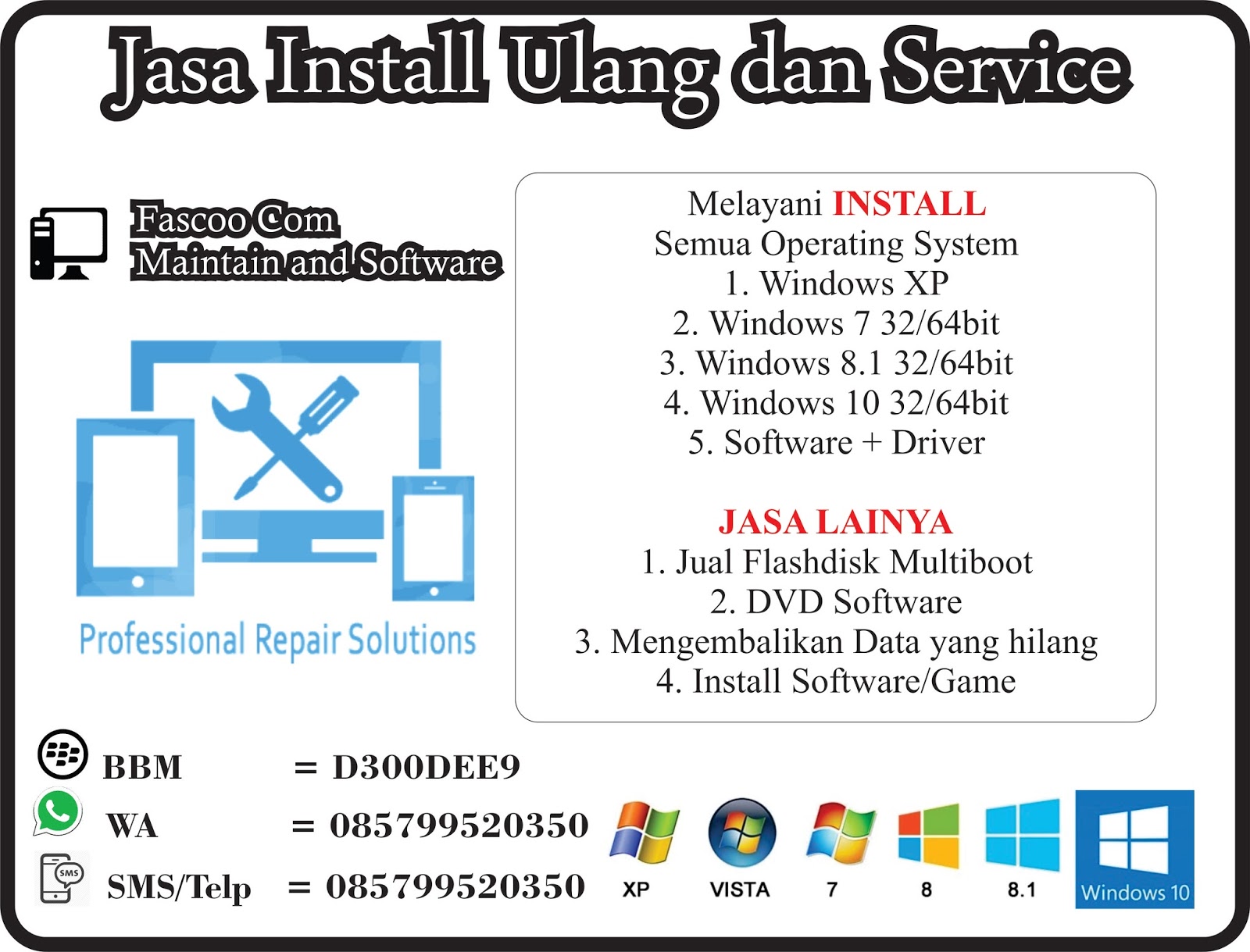 jasa installer windows 10 jakarta