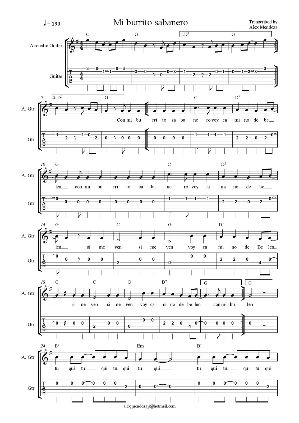 Alex Mendoza Amen Partituras Letras Tab Acordes Para Guitarra Mi Burrito Sabanero Transcribed By Alex Mendoza Tambien puedes pulsar sobre la letra y arrastrar hacia la derecha. mi burrito sabanero