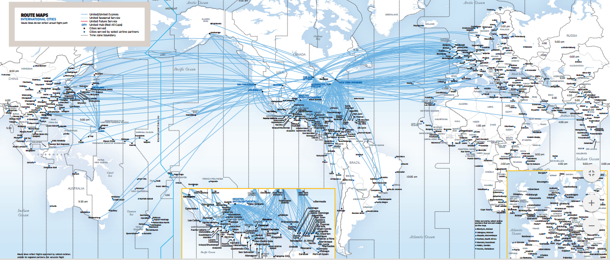 Image result for united airlines route map