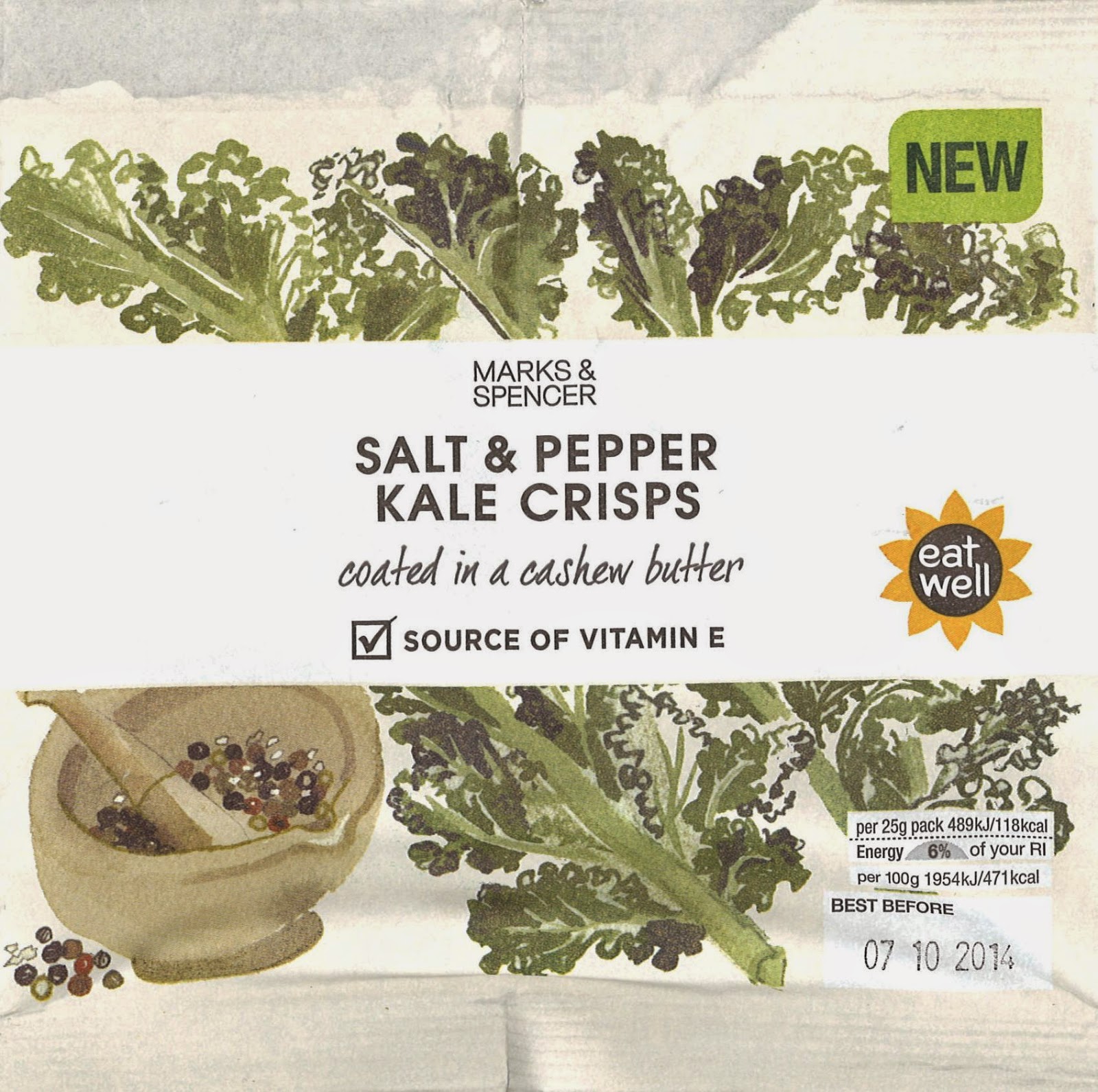 Cheeseburger Crisps & Other Stories M&S Salt & Pepper Kale Crisps