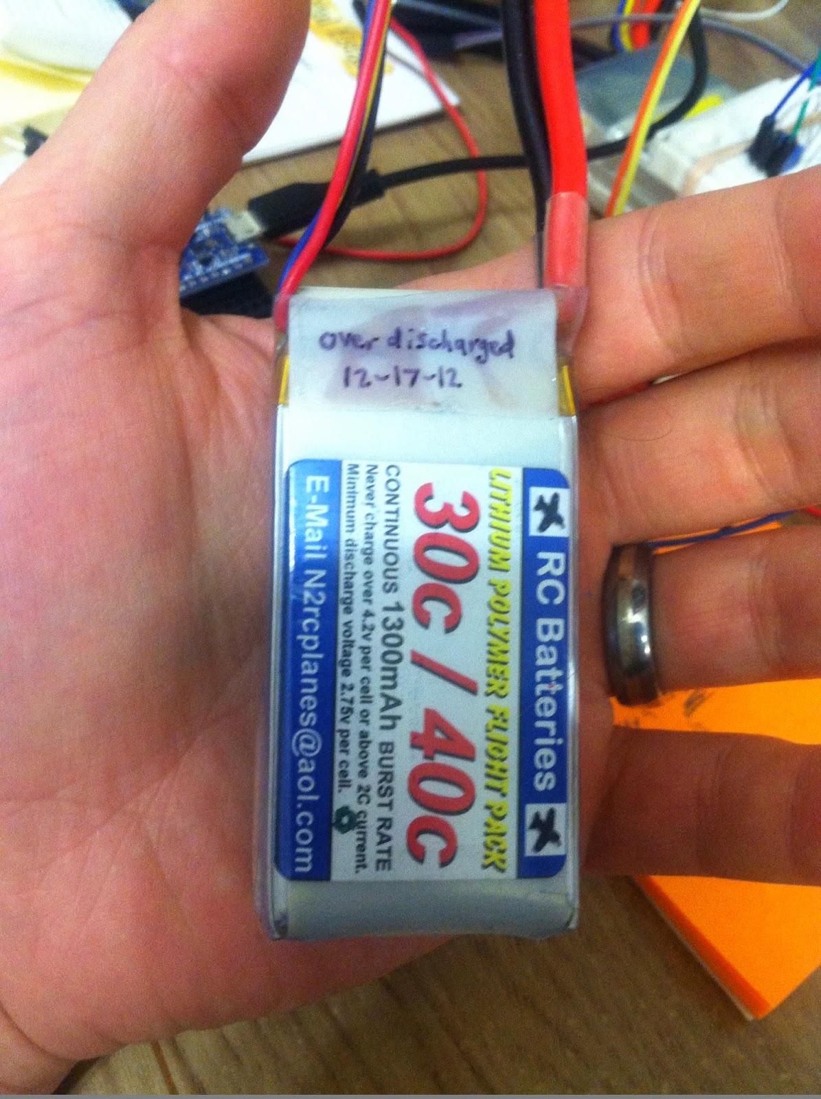 Electricrcaircraftguy Rc Arduino Programming Electronics A Lipo That Self Discharged While In My Plane Hanging Overnight Tree