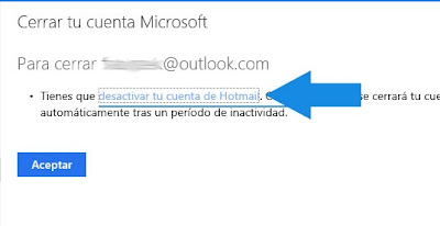 desactivar cuenta outlook