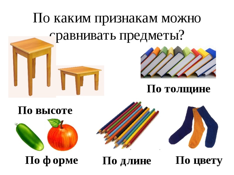 Признаки предметов размер цвет форма занятие для дошкольников презентация