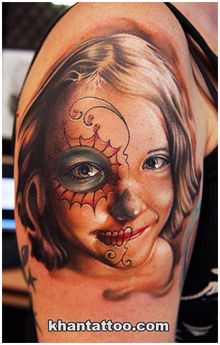 Un simpático tatuaje de catrina pequeña