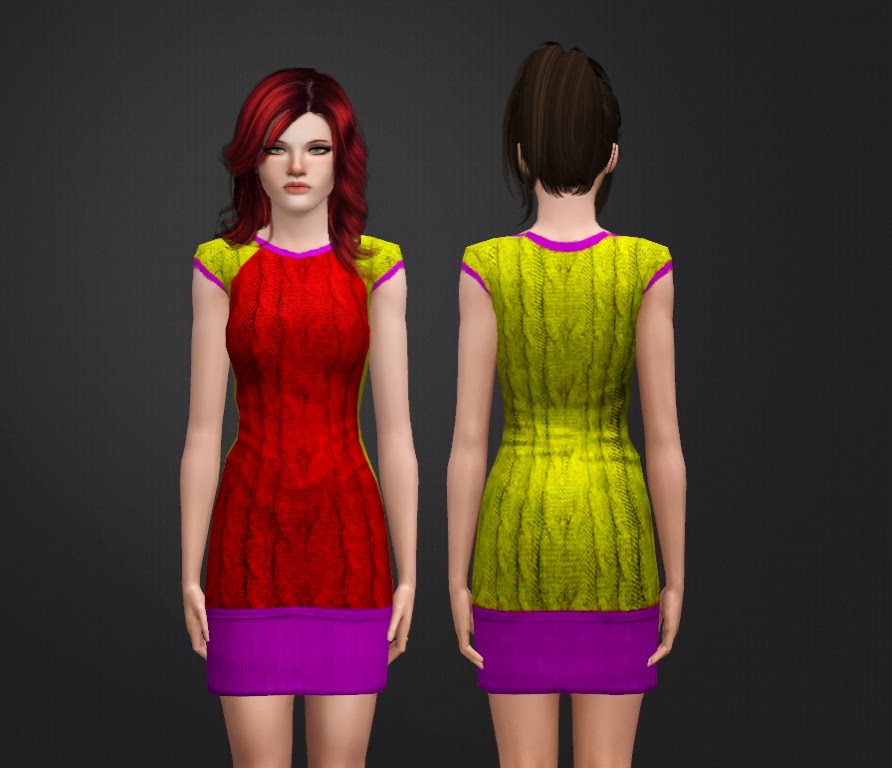 Cap Sleeve Sweater Dress ~ NyGirl Sims