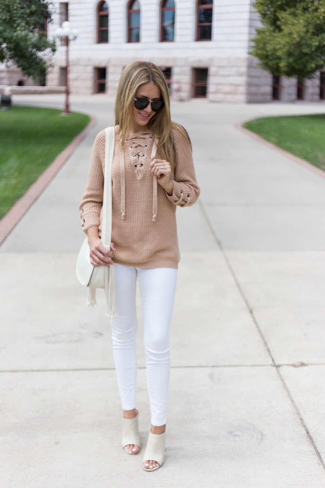 Lace-up Sweater + $550 Nordstrom Giveaway! - Leah Behr