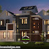 6 BHK modern contemporary house 3d rendering