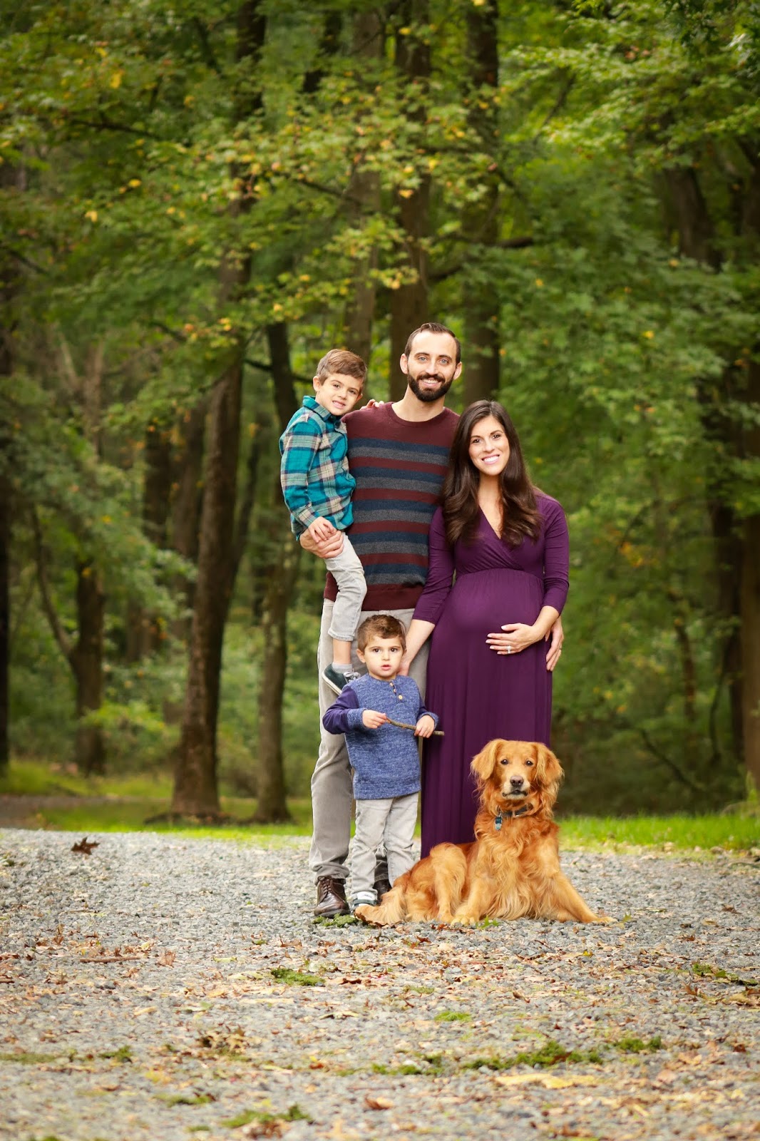 Beautifully Candid Fall Family Maternity Shoot