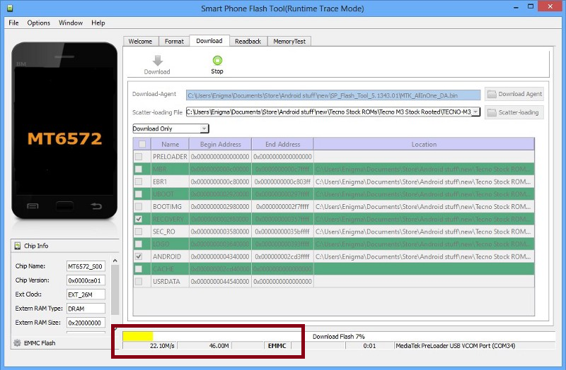 Yellow Progress Bar SP Flash Tool MTK Yellow Progress Bar SP Flash Tool MTK