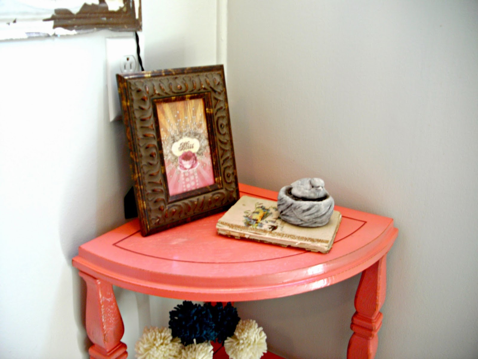 Vintage Corner Shelf Makeover Little Vintage Cottage