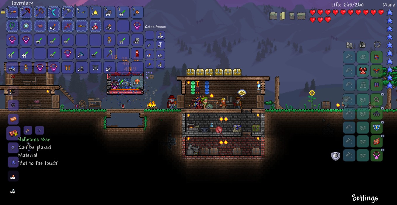 Opachii's Terraria Guides Hellstone Bars