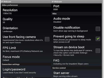 ip webcam settings, How To Turn Your Android Device Into A Security Camera