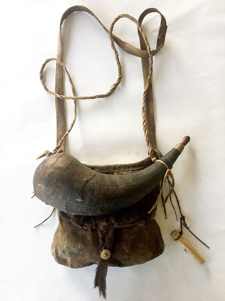 Contemporary Makers Bag and Powder Horn Set by Matthew Fennewald