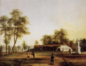 Jakob Philipp Hackert: Die Zelte im Tiergarten. 1761