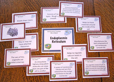 Amy Brown Science: Cell Organelles Mix and Match Review Game