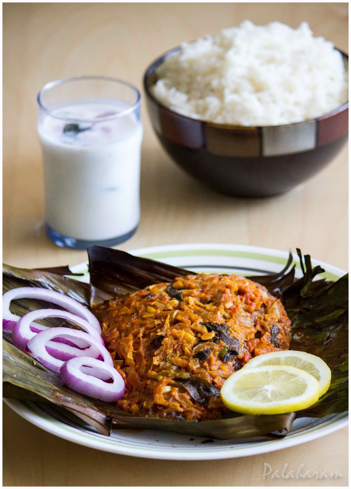 Palaharam Meen Pollichathu Kerala style Baked Fish