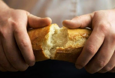 pregação ação de graças partir pão