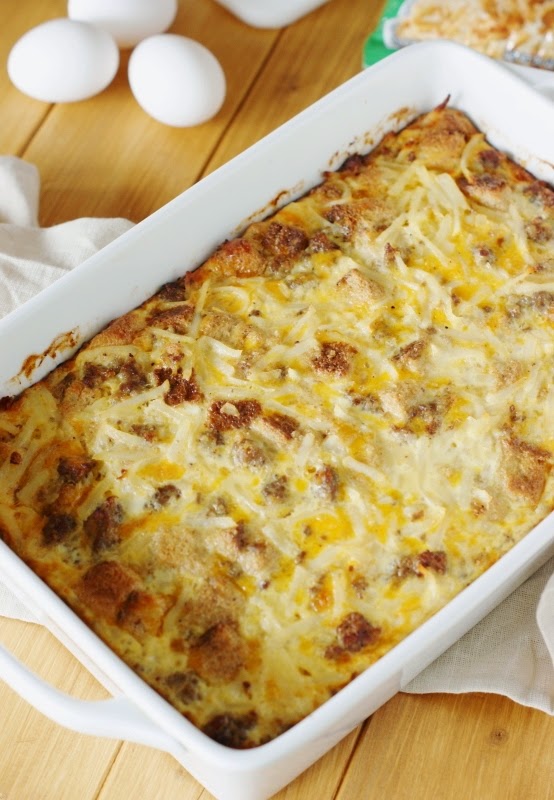 Overnight Egg And Hash Brown Casserole / Overnight Sausage, Egg & Hash ...