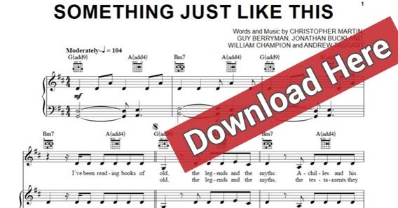 The Chainsmokers Coldplay Something Just Like This Sheet Music Chords Piano Notes - something just like this roblox piano cover notes in desc