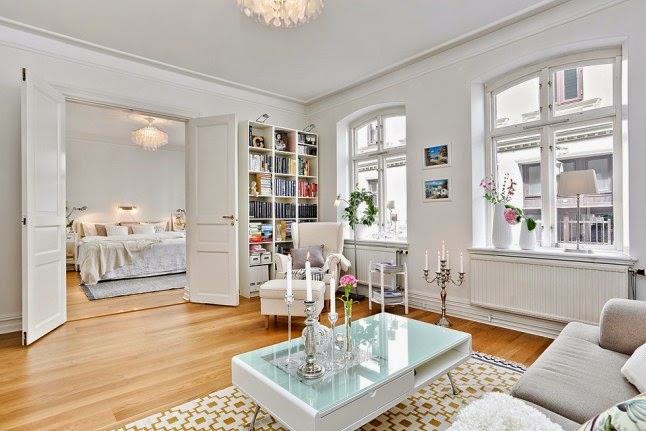 INSPIRACIÓN DECO: Un piso blanco total con toques en rosa | três studio