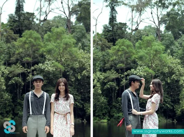 Gambar pre-wedding  Zahiril Adzim dan Sheera  Yang Unik