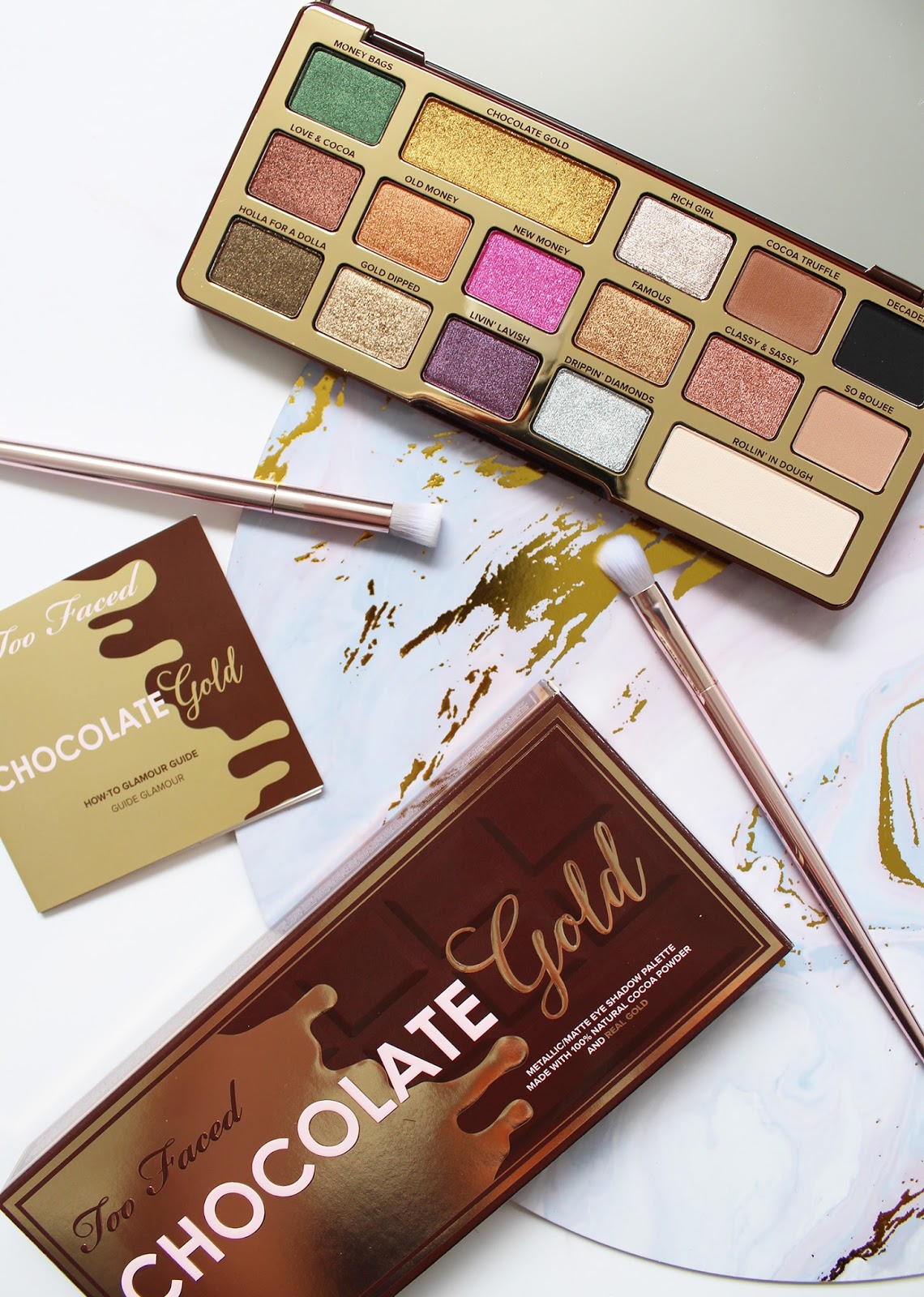 Too Faced Chocolate Gold Metallic Matte Eyeshadow Palette Review