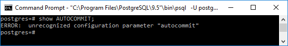 Inspired by Actual Events: AutoCommit in PostgreSQL's psql