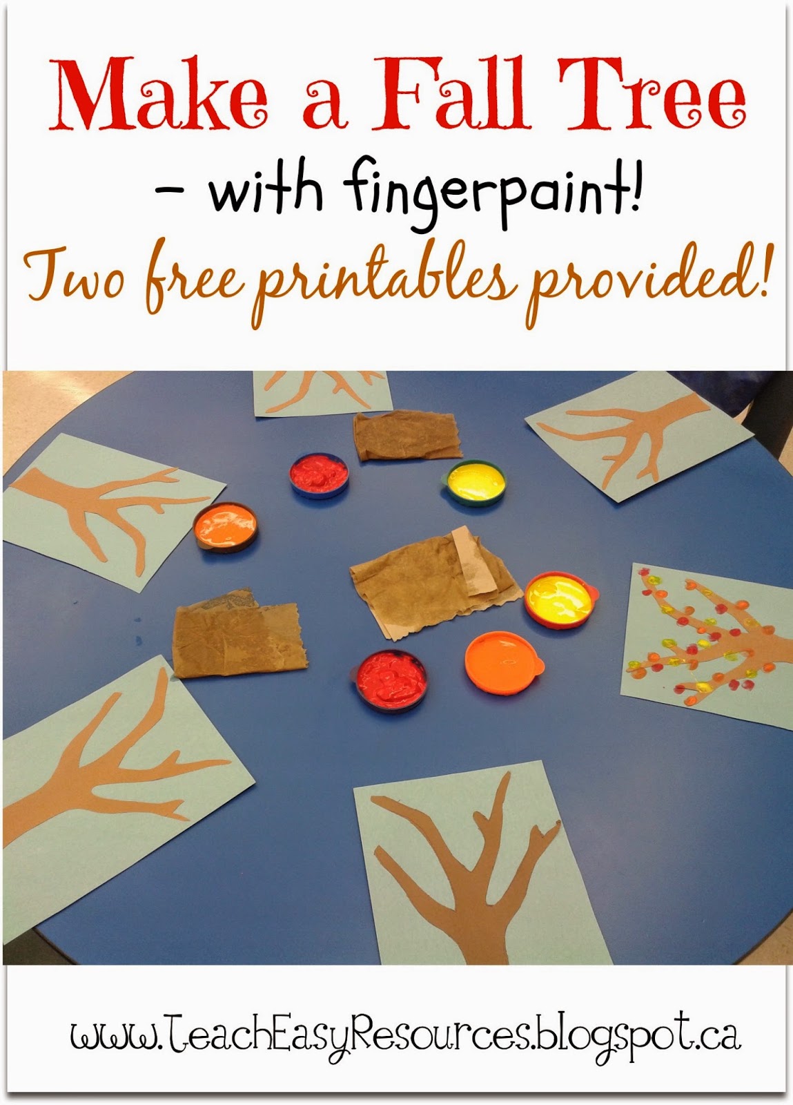 Classroom Freebies Too: Fall Finger Painting and Two Free Finger ...