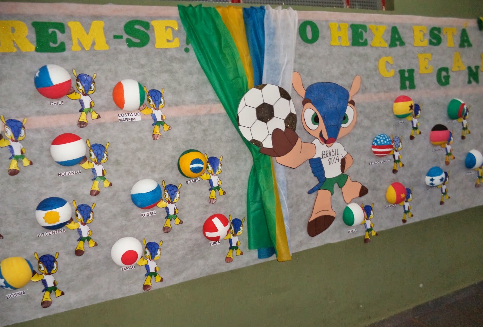 E.E.F.D MASSOLINI ::..: MURAL SOBRE A COPA DO MUNDO 2014