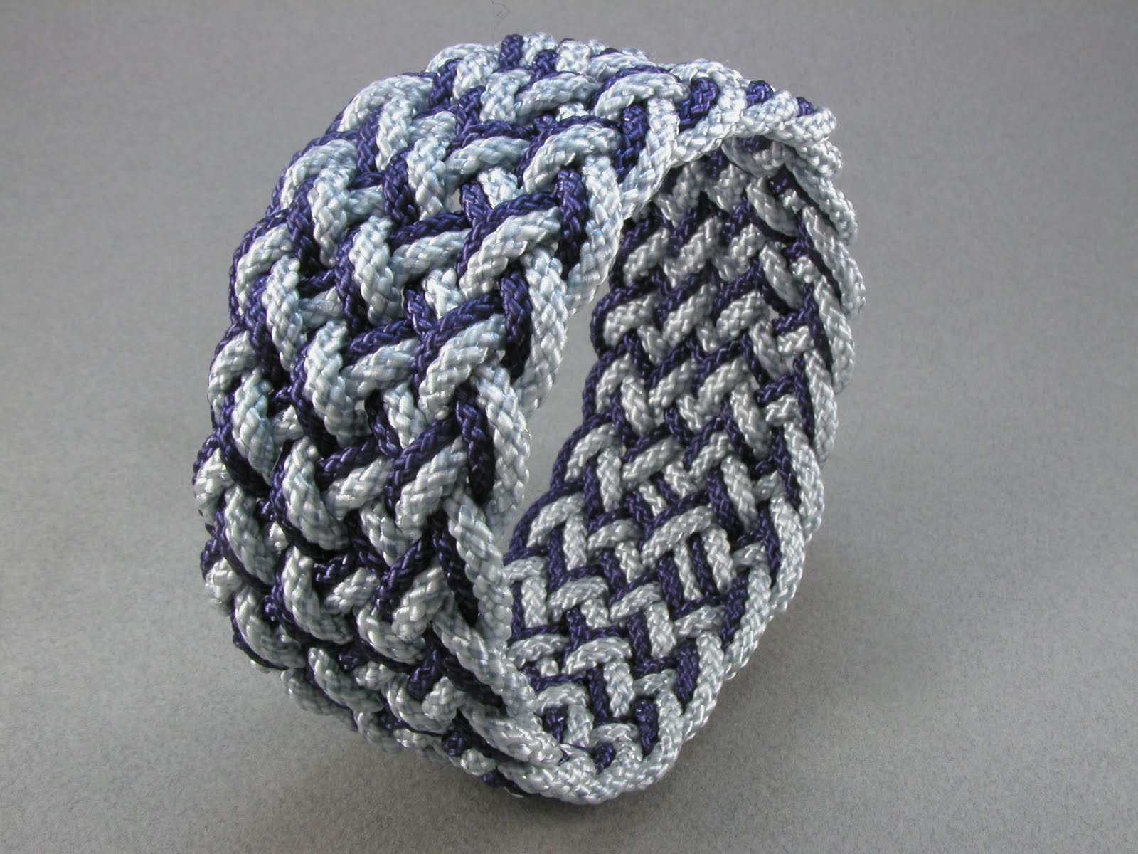 Knots and fiber bracelets blue on blue nylon ankle bracelet 1387