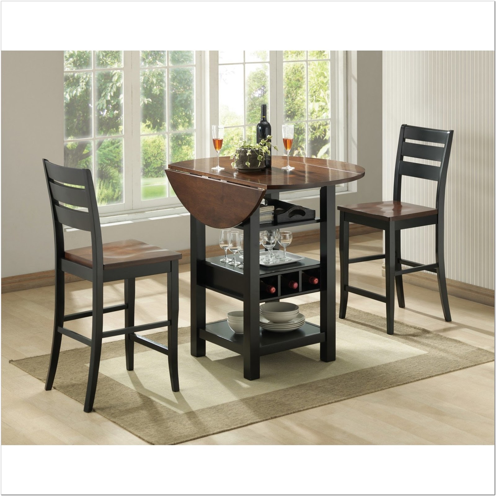 5 Piece Counter Height Dining Set With Storage