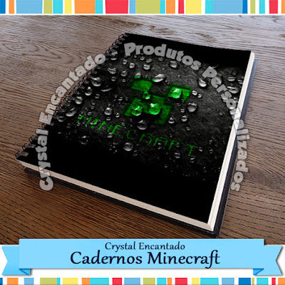 Capa personalizada de caderno Minecraft