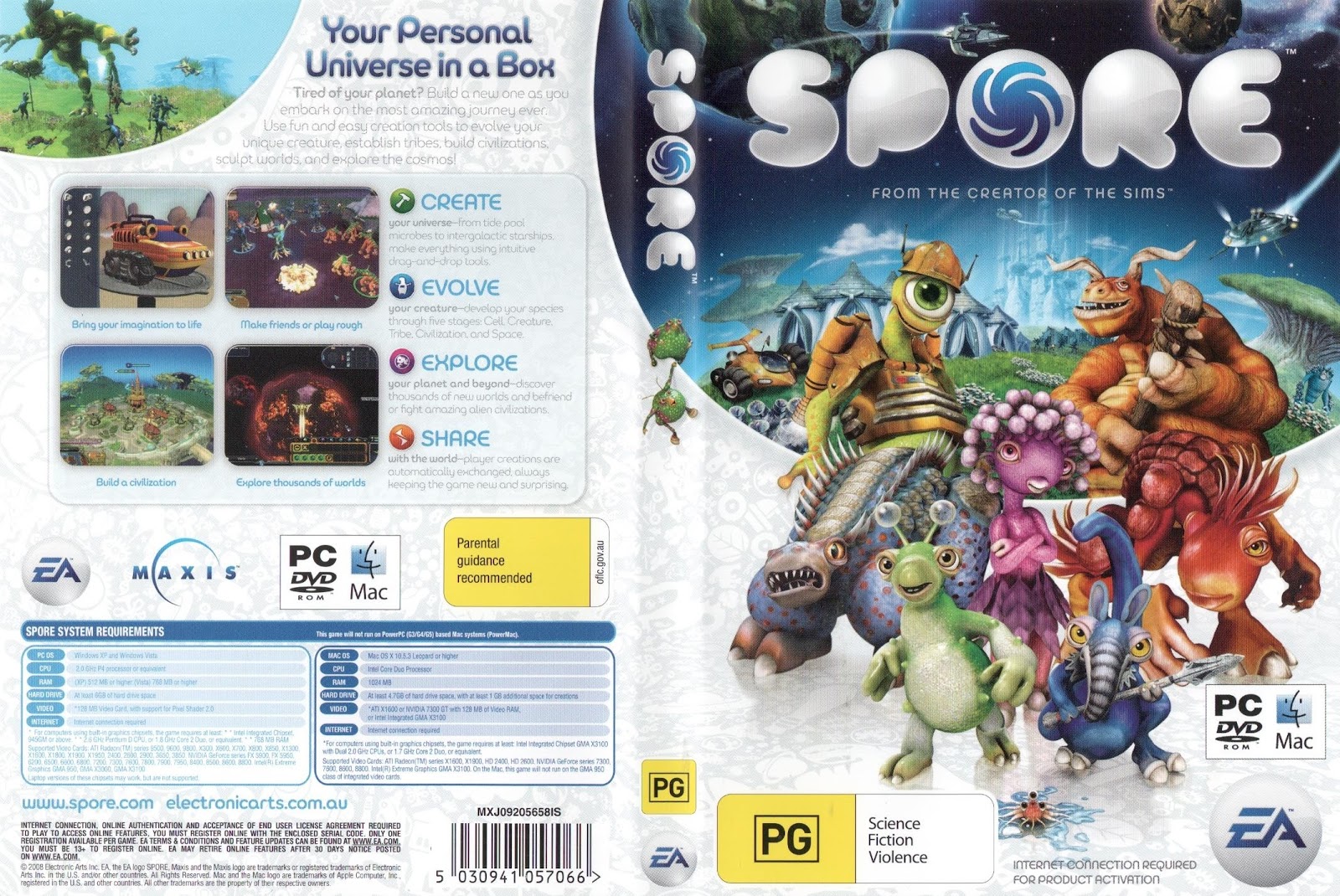 Gallery of Spore Xbox 360.