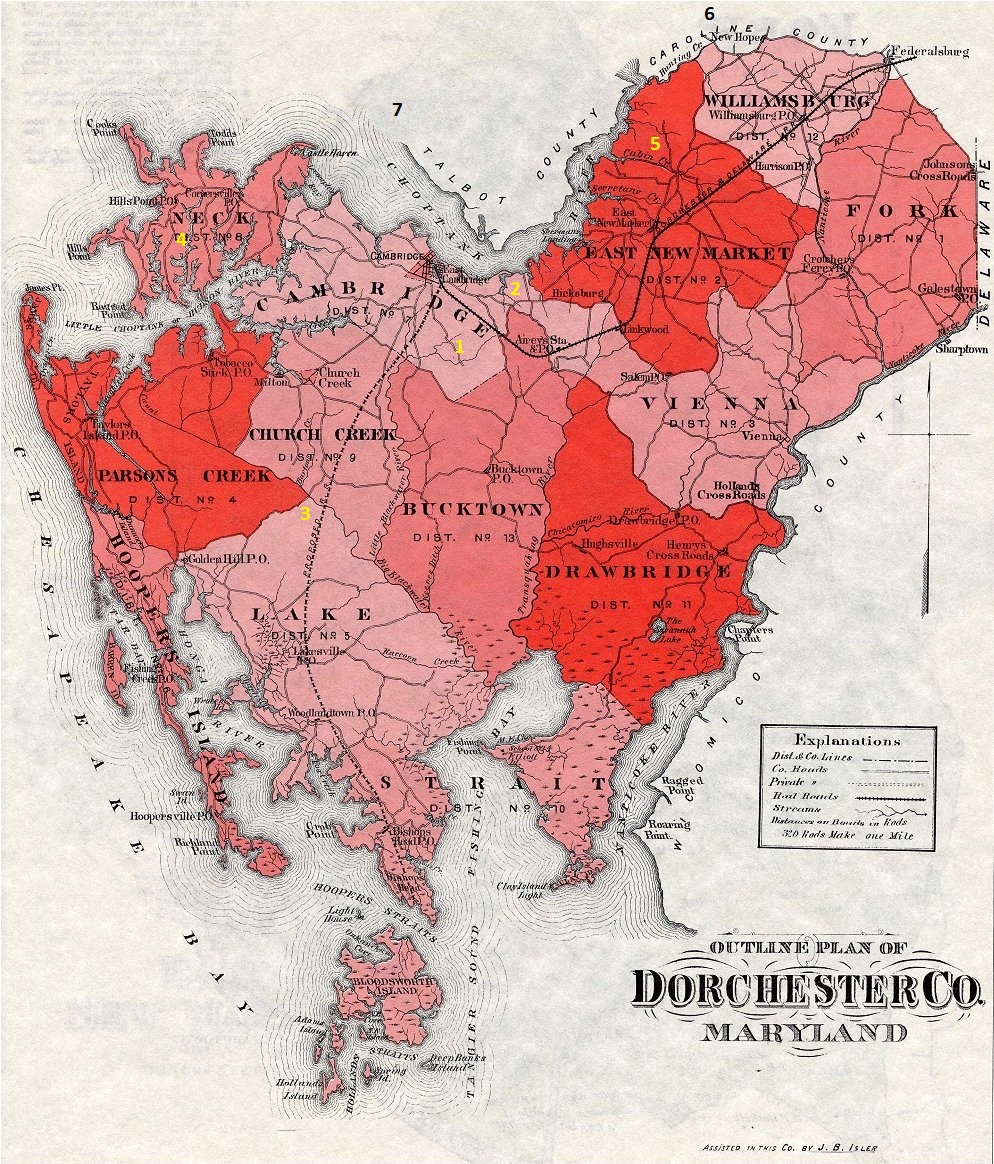 John Willis 16671712 of Dorchester County, Maryland Location of