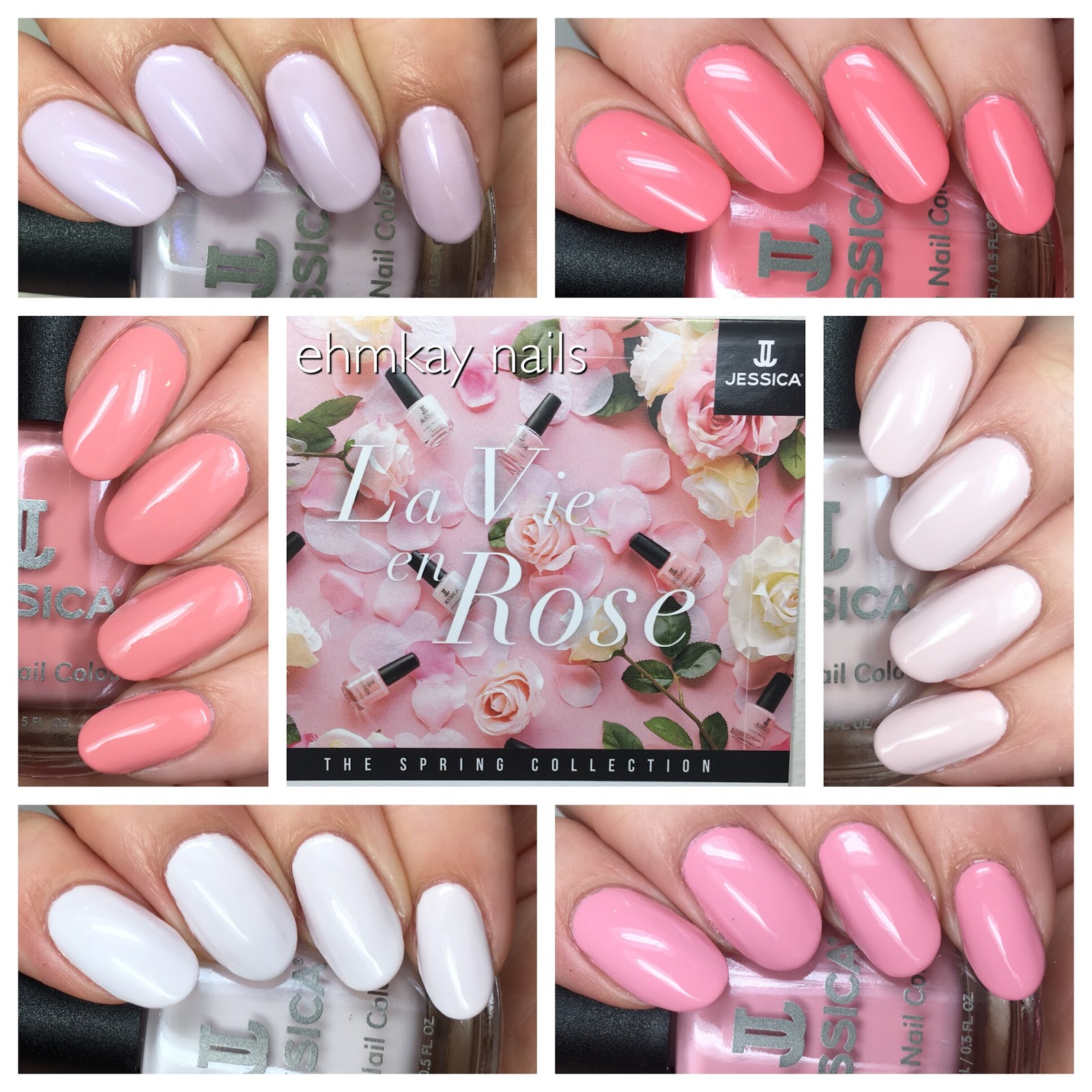 ehmkay nails: Jessica Cosmetics Spring 2018 Collection, La Vie en Rose