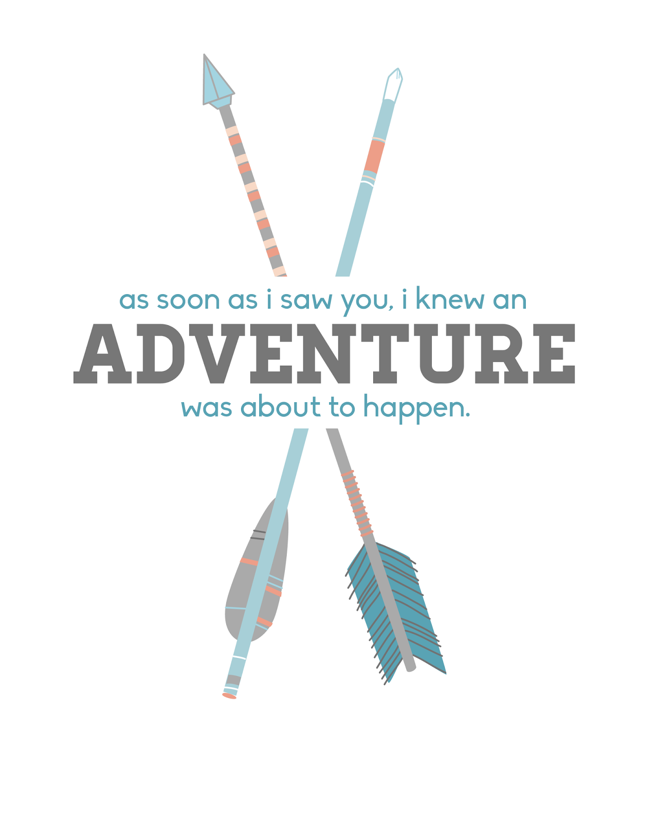 FREEBIES // 8X10 ADVENTURE PRINTABLES (5 COLORS), Oh So Lovely Blog