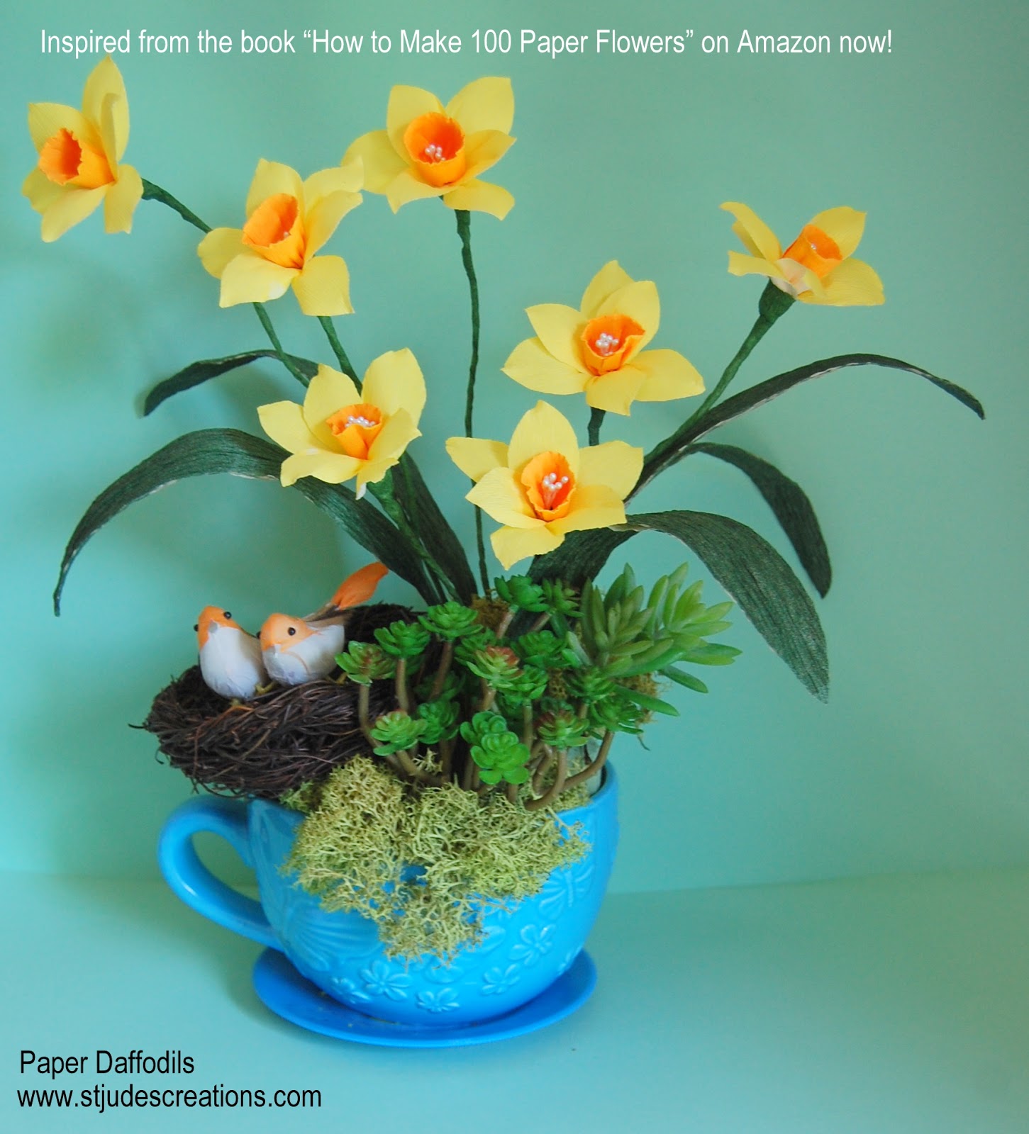 Paper Flowers Daffodils Tutorial DIY How to Make 100 Paper Flowers book