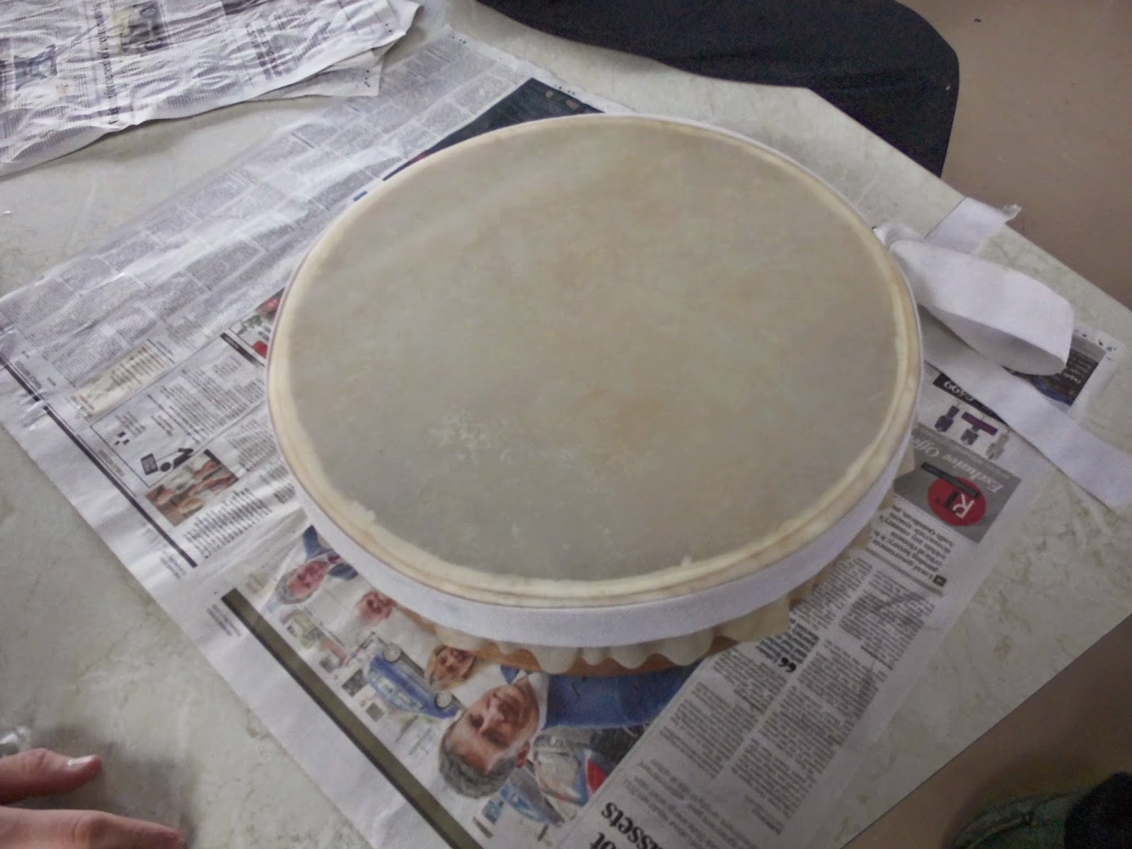 Miss Power Art Steps in Bodhran making