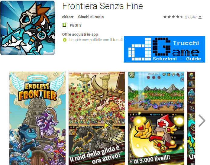 Trucchi Frontiera senza fine ( Endless Frontier) Mod Apk Android v1.4.0